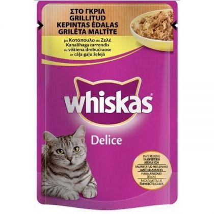 Whiskas Delice Φακελάκια σε Ζελέ 85g